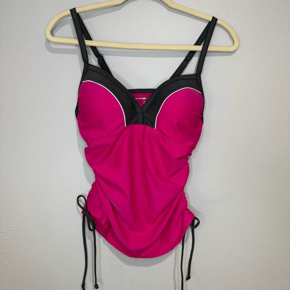 Free Country Women's Pink and Black Swimsuit